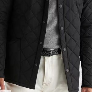 Banana Republic Black Quilted Shirt Jacket